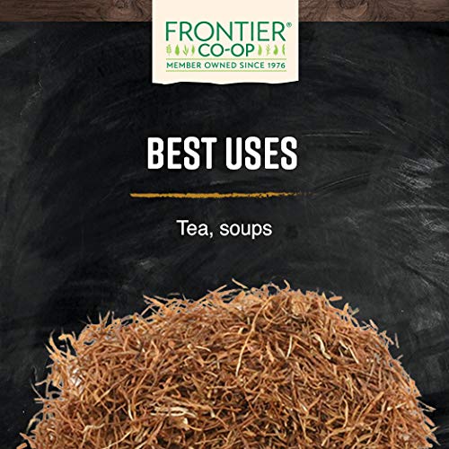 Frontier Co-op cornsilk measured on spoon and scale showing bulk quantity