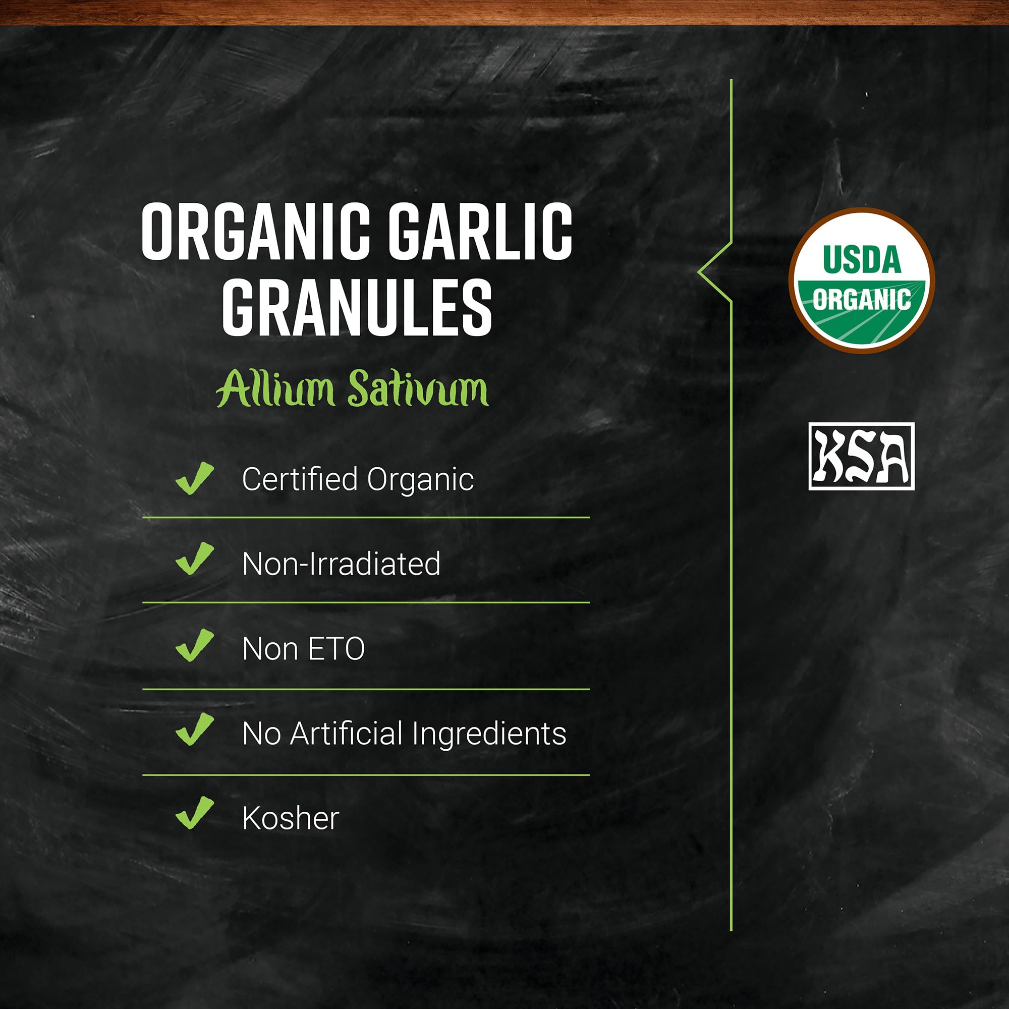 Kitchen scene with Frontier Co-op garlic granules next to roasted vegetables demonstrating use