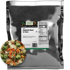 Frontier Co-op front packaging showing 1 lb vegetable blend and kosher badge for pantry convenience