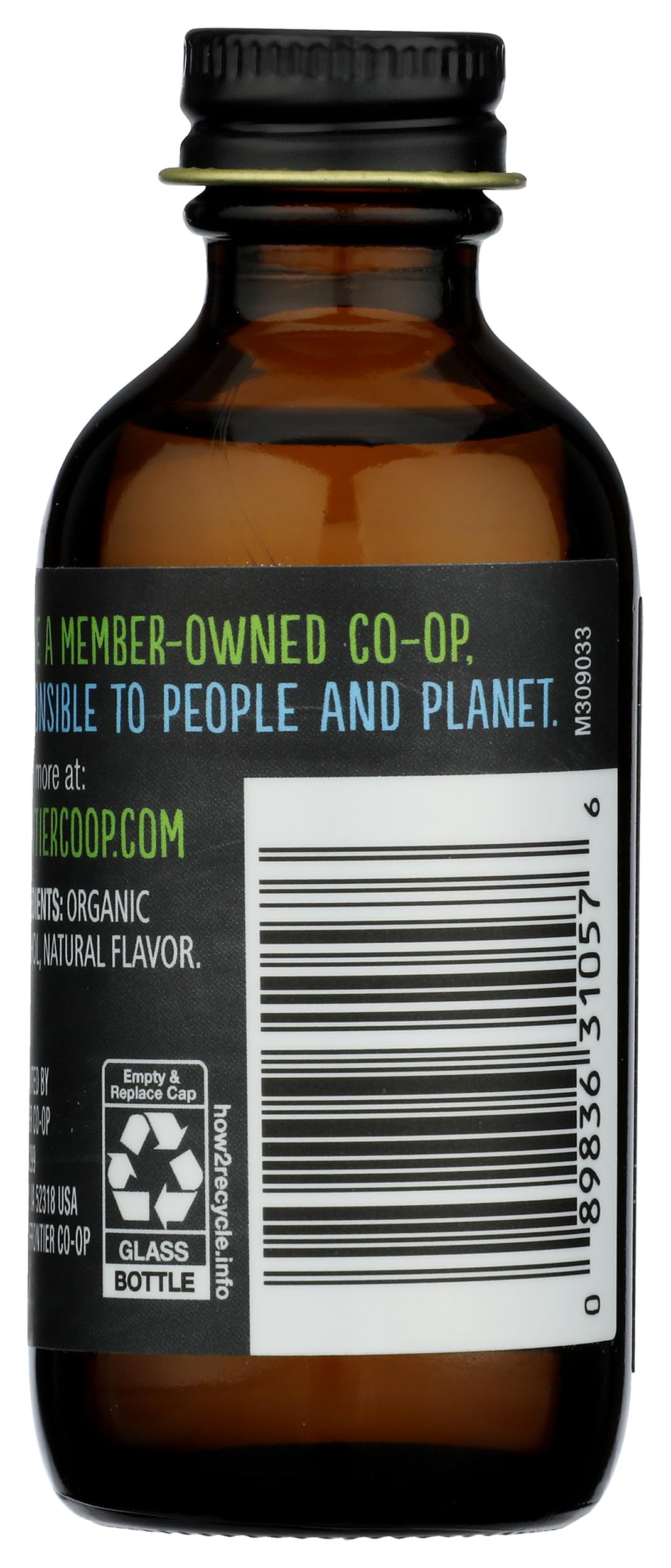 Frontier Co-op lavender flavor label closeup highlighting product identity and use