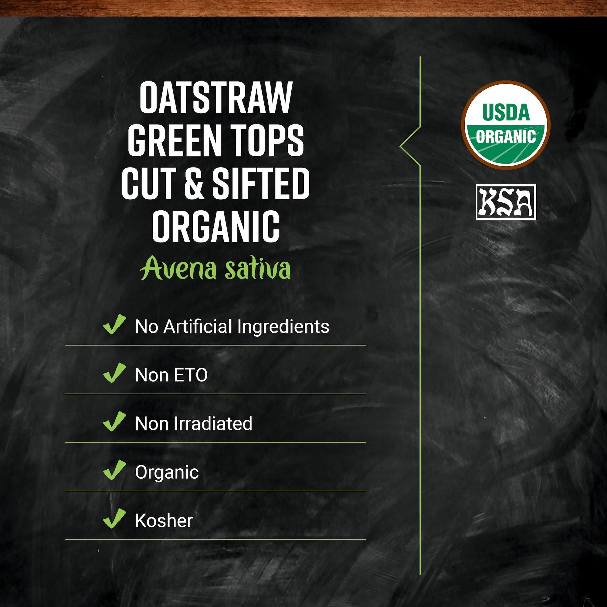 Close-up of cut-and-sifted oatstraw texture highlighting Frontier Co-op quality and easy steeping