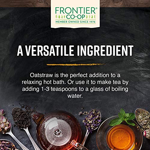 Frontier Co-op oatstraw steeping in cup illustrating simple tea preparation