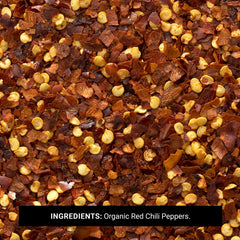 Frontier Co-op flakes sprinkled on pizza add visual appeal and immediate spicy flavor