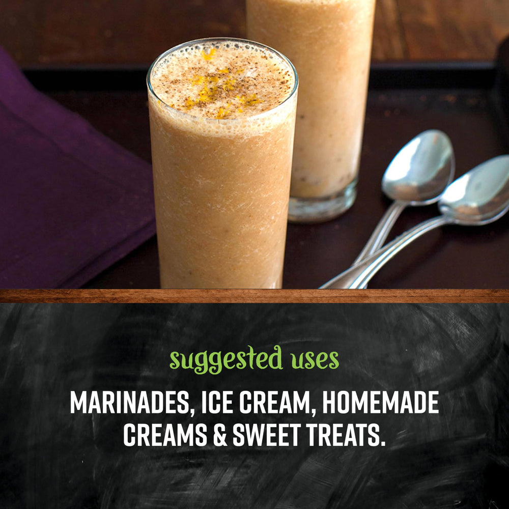 Frontier Co-op stirred into creamy pudding highlighting even orange infusion and aroma