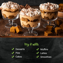 Slice of pumpkin pie seasoned with Frontier Co-op spice emphasizing rich flavor