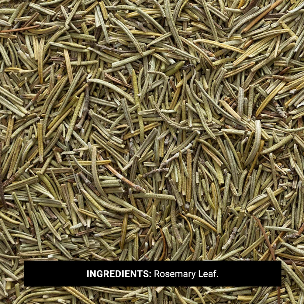 Frontier Co-op rosemary leaf close texture highlights whole leaves and concentrated aroma benefit