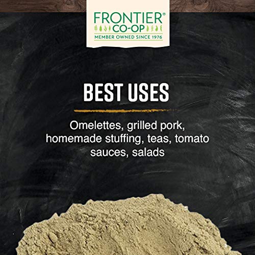 One-pound sack next to measuring spoon showing Frontier Co-op size and value