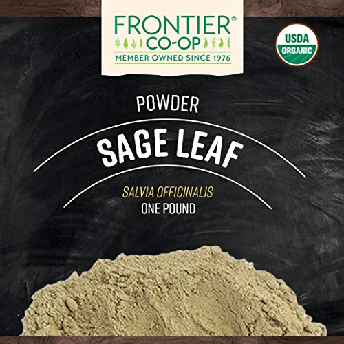 Close-up of Frontier Co-op ground sage texture highlighting fine grind benefit