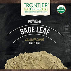 Close-up of Frontier Co-op ground sage texture highlighting fine grind benefit