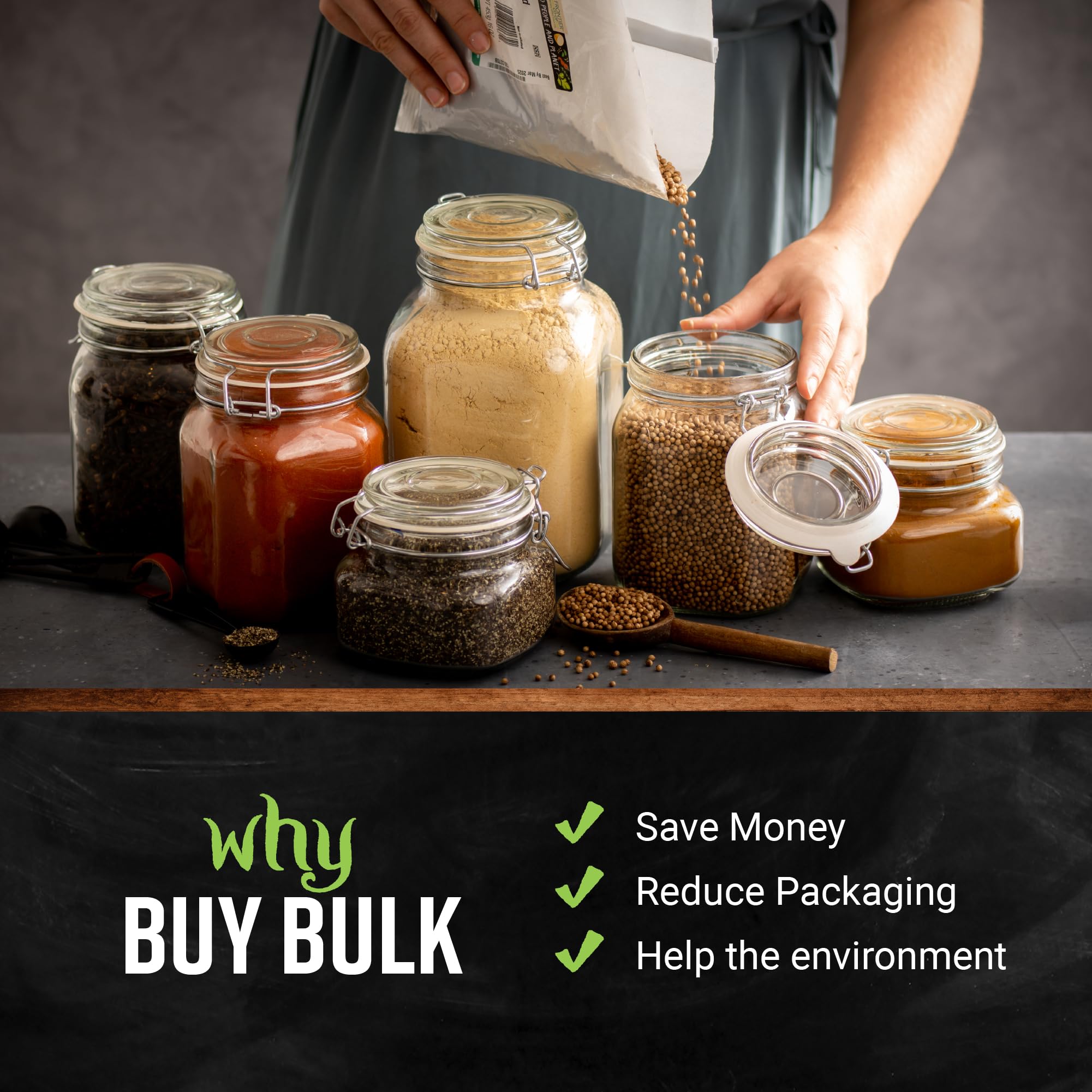 Recyclable Frontier Co-op packaging highlighted to show lower waste impact
