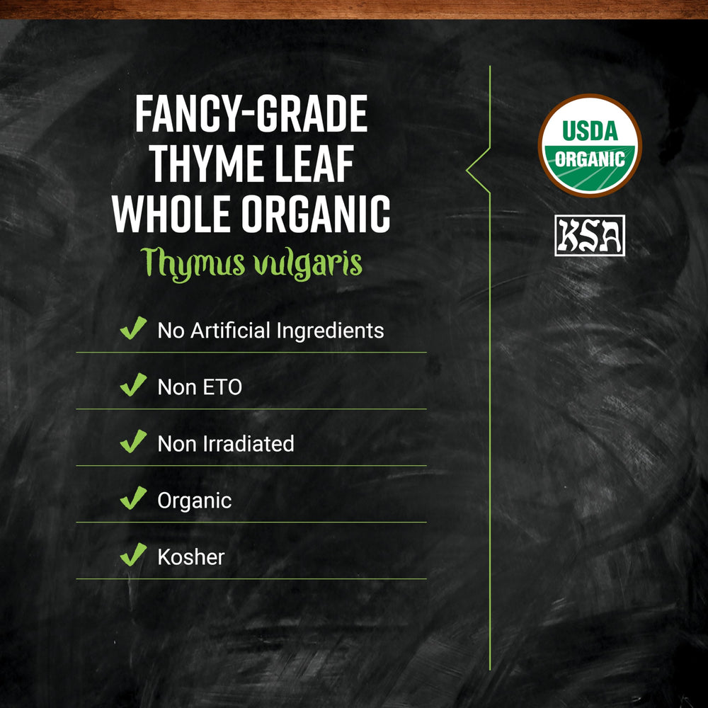 Frontier Co-op thyme close-up leaf texture highlighting aroma and quality