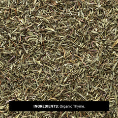 Frontier Co-op thyme on marinated chicken demonstrating flavor enhancement