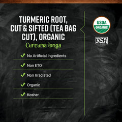 Frontier Co-op close-up of cut turmeric rhizome pieces highlighting natural golden color