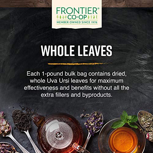 Frontier Co‑op uva ursi steeping in cup showing infusion preparation benefit