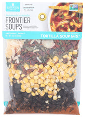 Frontier Soups front package view showing product branding and convenience benefits