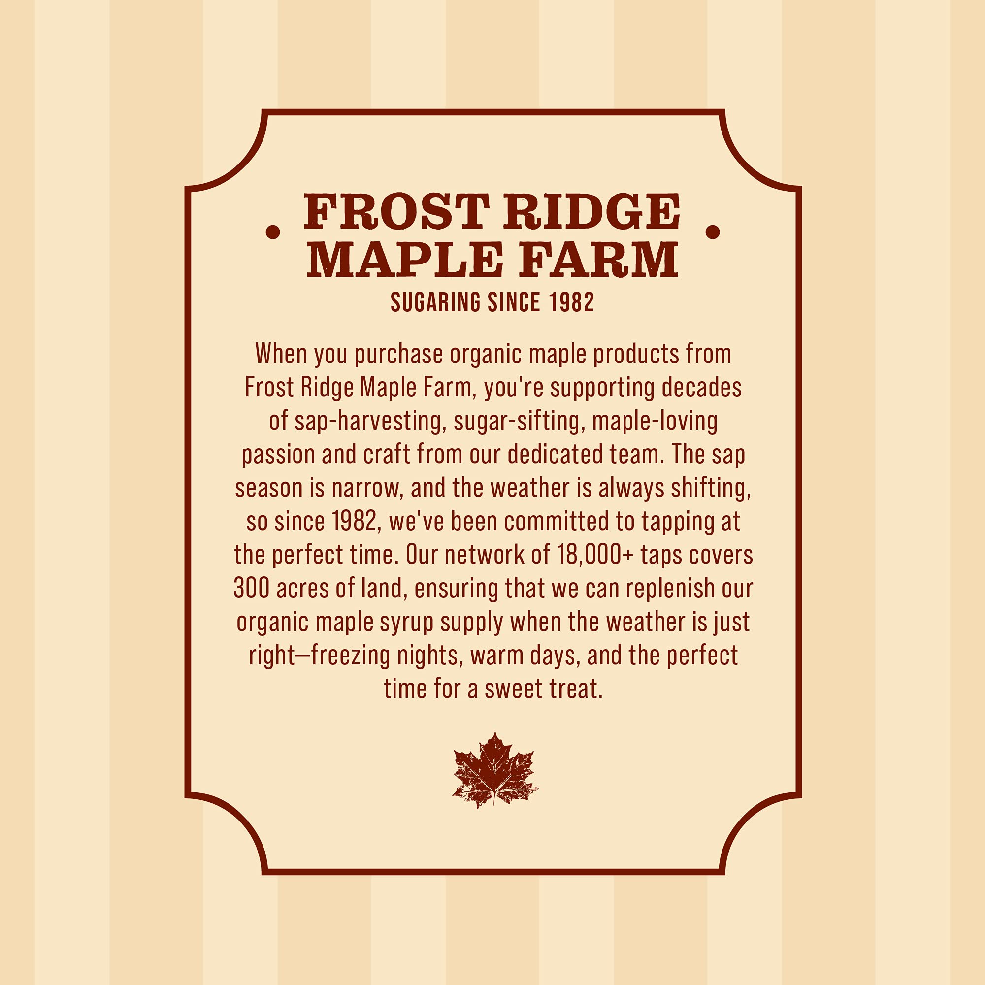 Frost Ridge jar beside measuring cup showing size and portion guidance
