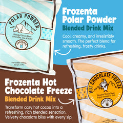 Frozenta blended frozen espresso in glass demonstrating creamy result