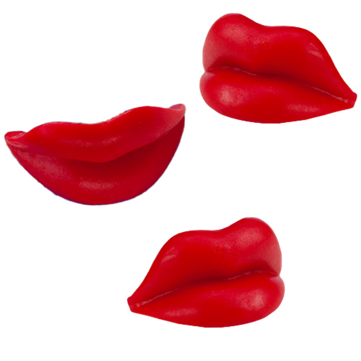 Fruidles front packaging showing three cherry wax lips, great for party favors