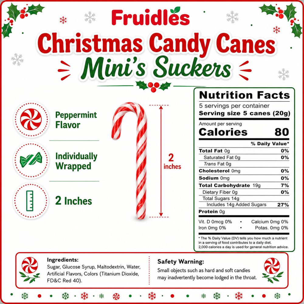 Fruidles individually wrapped cane detail demonstrating freshness and durability