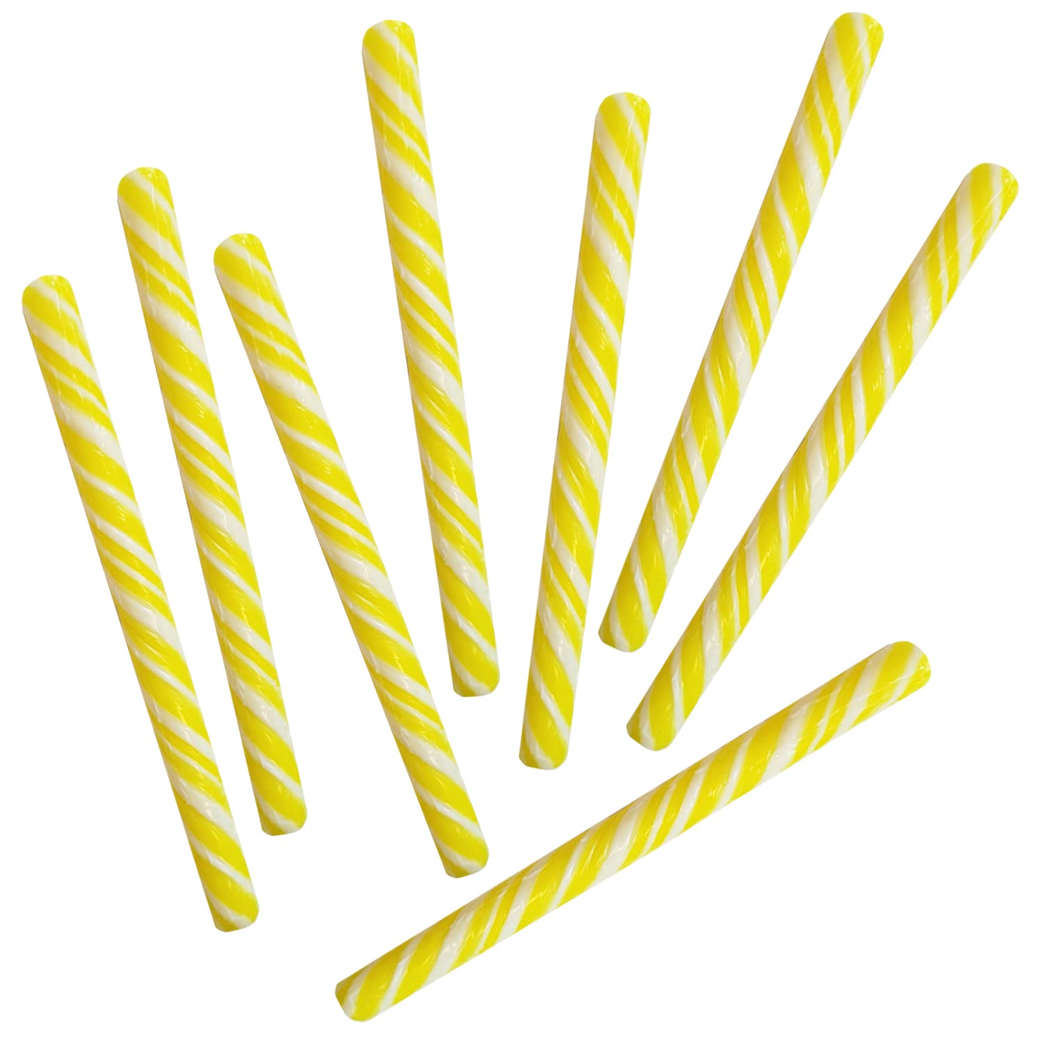 Fruidles front box showing 24-pack lemon candy canes, vibrant party-ready appeal