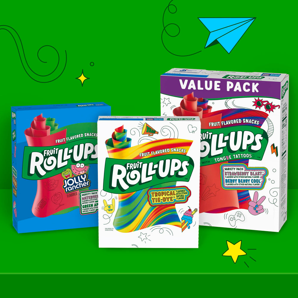 Fruit Roll-Ups held in hand to show size and portability benefit