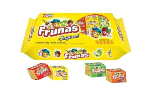 Frunas close-up of soft caramel texture and wrappers, highlighting chewiness