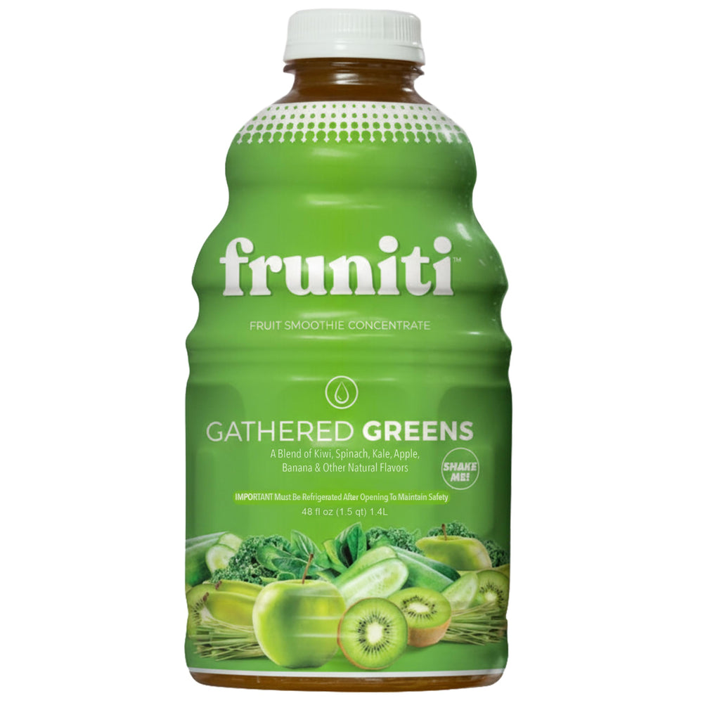 Fruniti bottle front packaging showing label and servings benefit