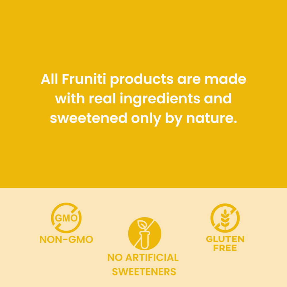Fruniti bottle nutritional label close-up showing ingredient transparency benefit