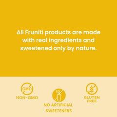 Fruniti bottle nutritional label close-up showing ingredient transparency benefit