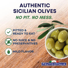 Frutto d'Italia close-up of olive texture highlighting firm flesh