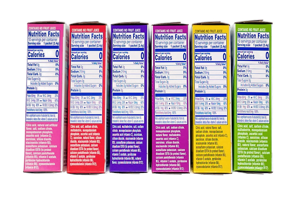 FUAUFAS single packet being poured into water for instant electrolyte hydration