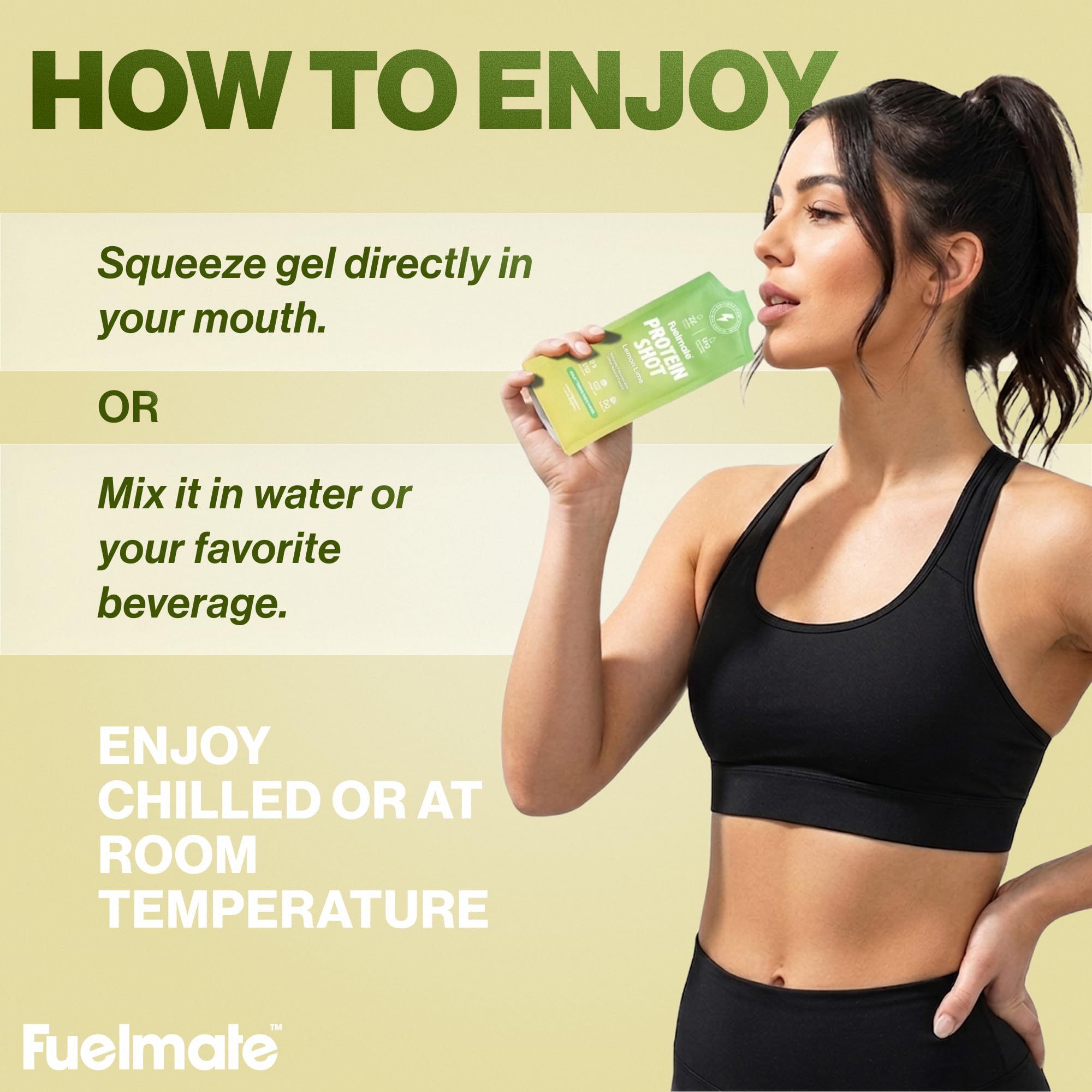 FUELMATE label close-up with ingredient and amino acid details for informed choice