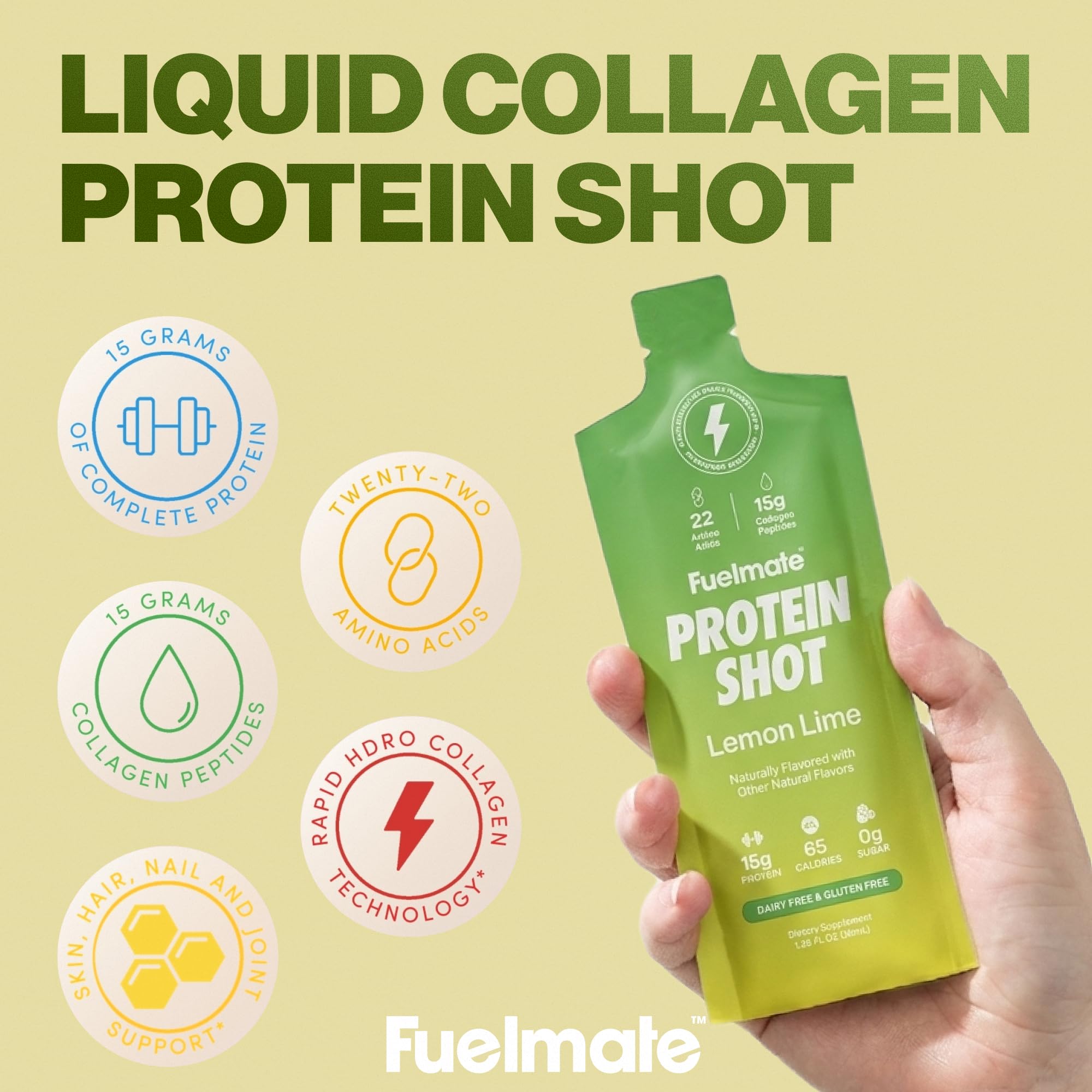 FUELMATE single 1.29oz shot bottle ready-to-drink for on-the-go recovery
