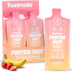 FUELMATE front packaging showing strawberry banana flavor and benefits