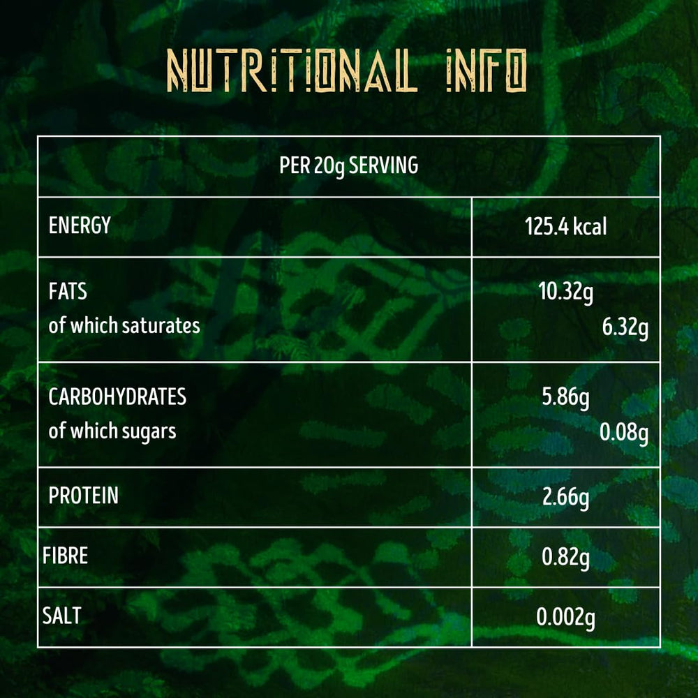 Full Power Cacao 250g pack beside ruler showing size and portion clarity