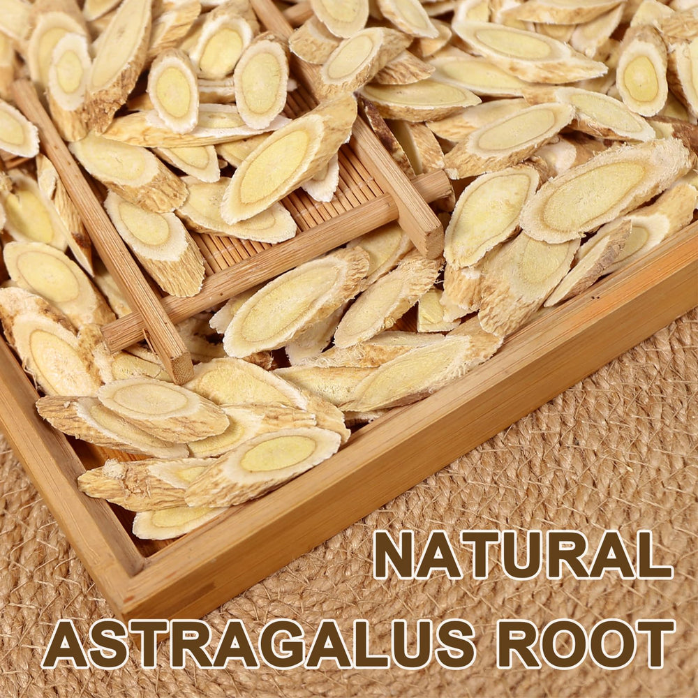 FullChea close-up of thick astragalus slices showing texture and preserved aroma