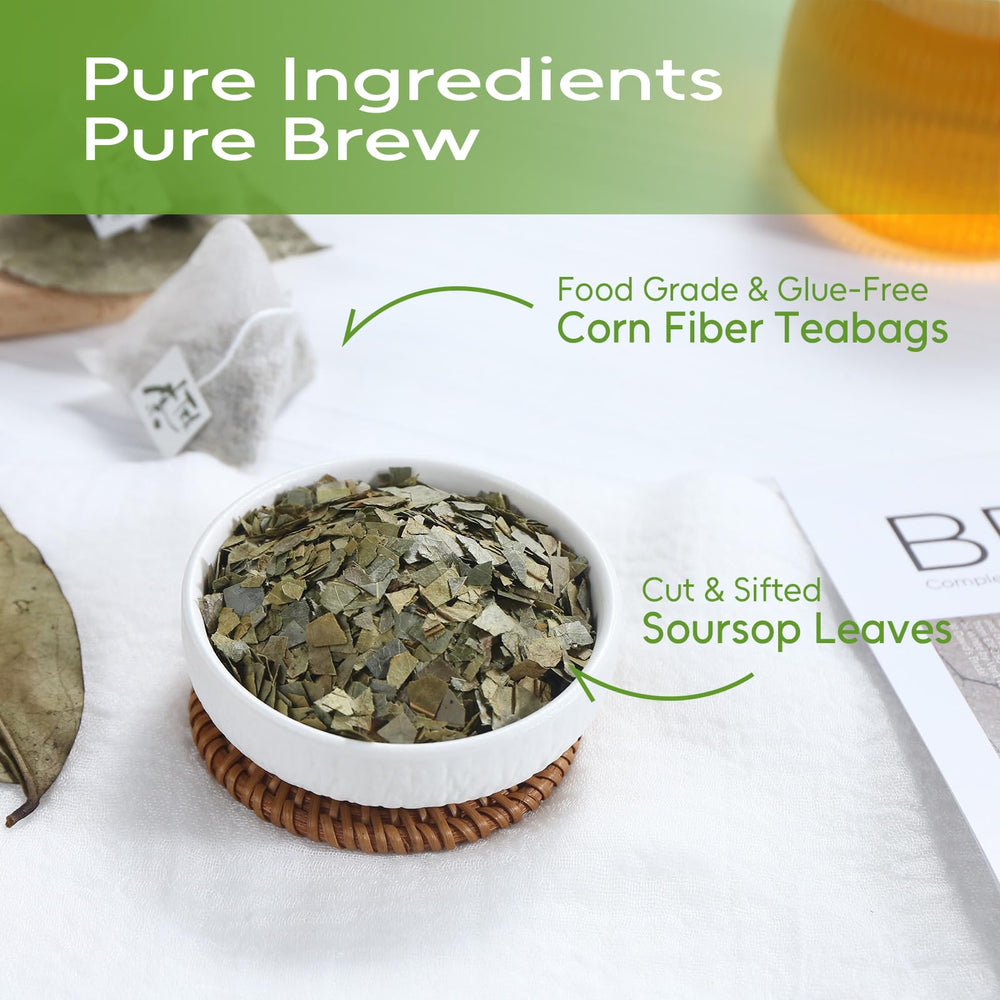 FullChea brewed hot soursop tea in ceramic cup showing smooth mild flavor enjoyment