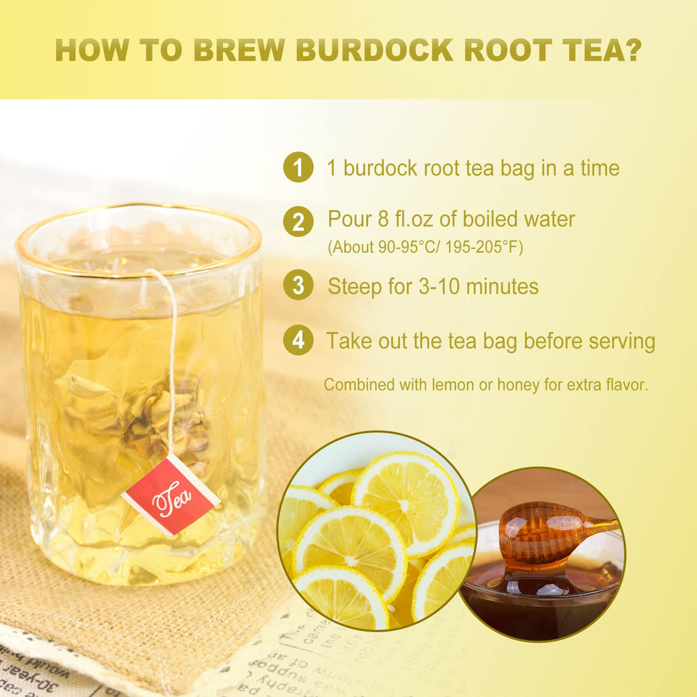FullChea tea bag next to a hand and cup for clear size and serving scale