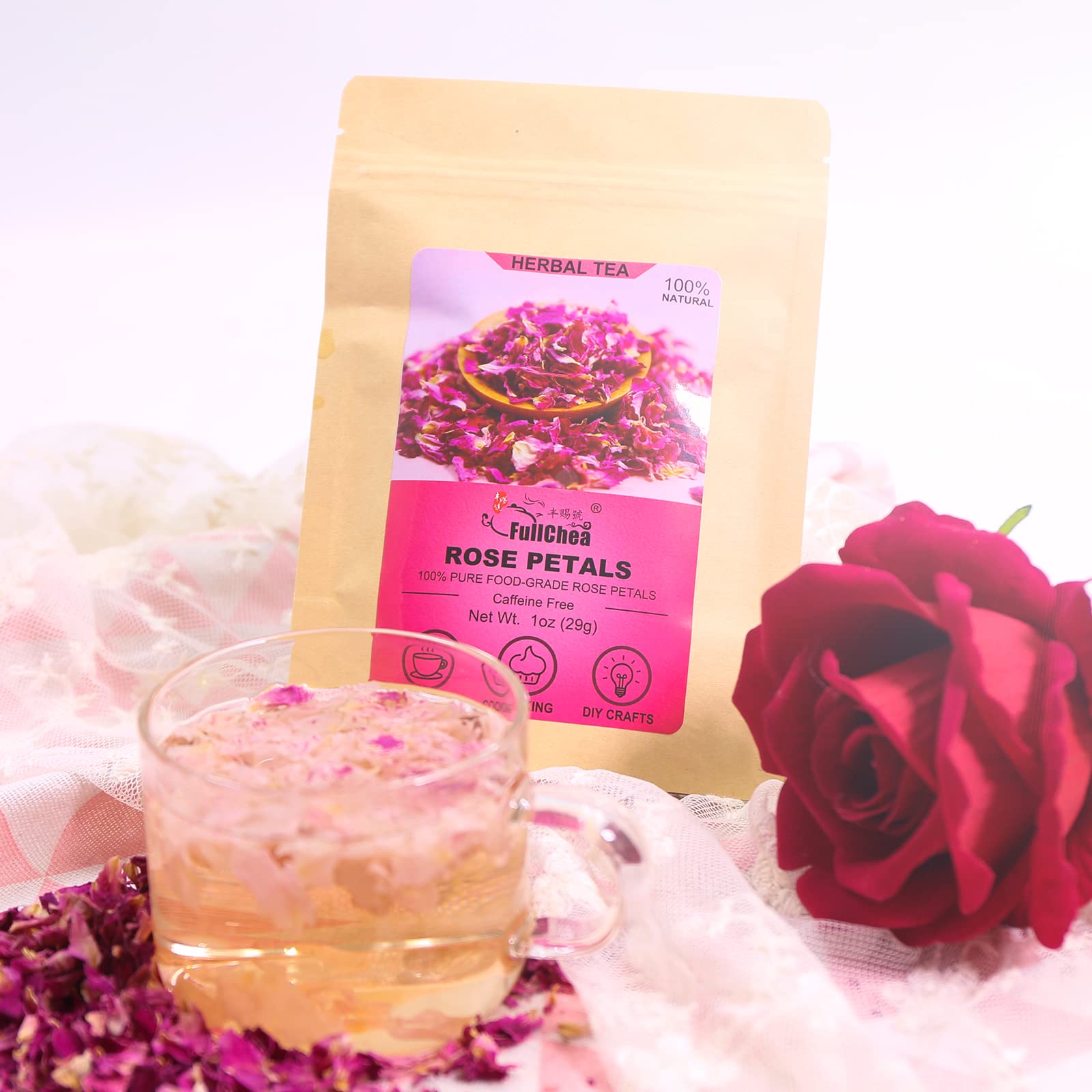 FullChea petals used as cake garnish, enhancing dessert presentation and aroma
