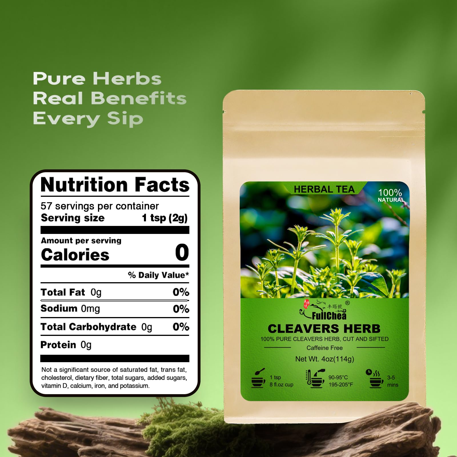 FullChea cleavers herb in kitchen scene showing everyday ritual convenience