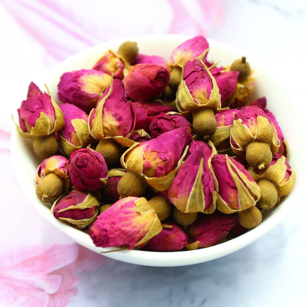 FullChea close-up of dried rose bud texture highlighting natural fragrance