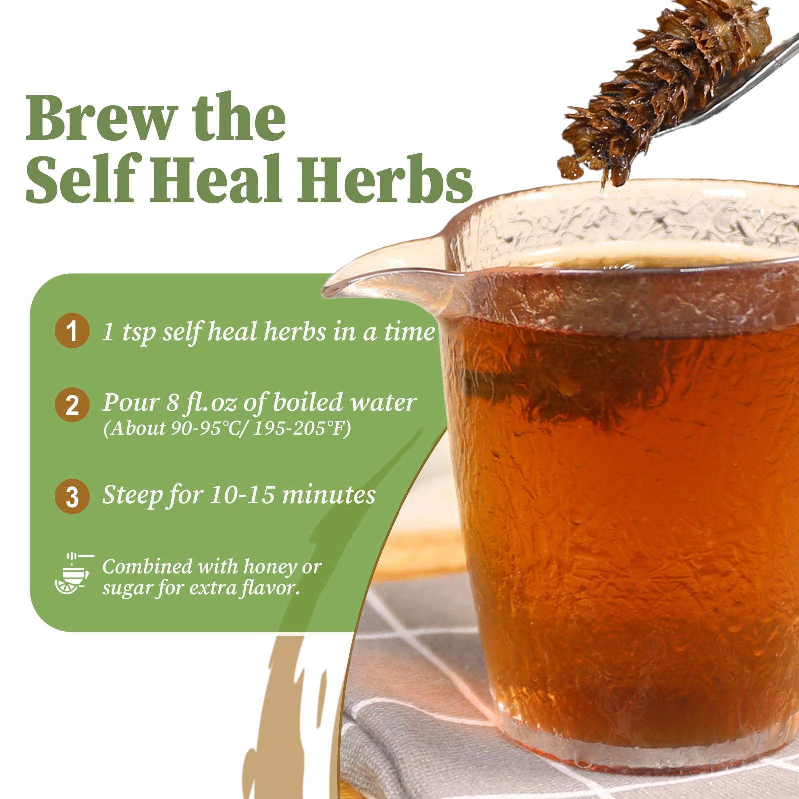 FullChea herb in measuring spoon showing portion guidance and scale