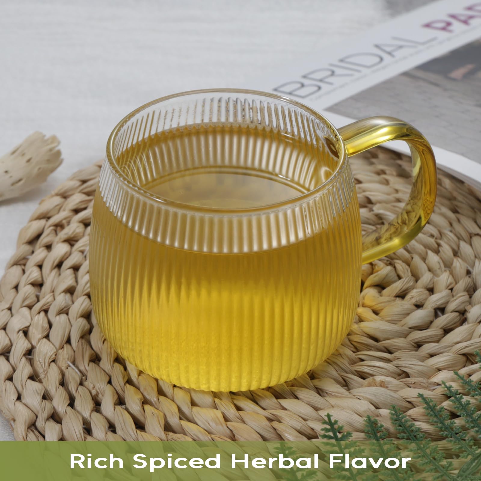 FullChea loose ingredients arranged: cardamom, cinnamon, turmeric for flavor clarity