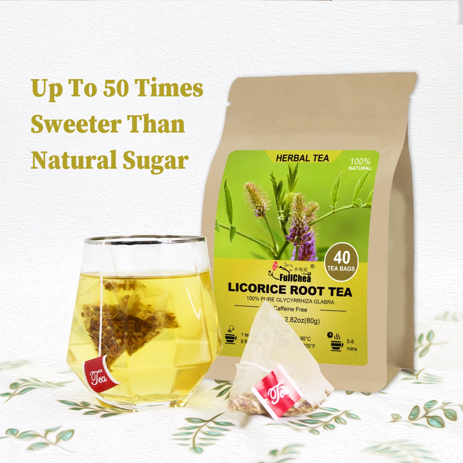 FullChea brewed cup of licorice tea steaming, ready to drink