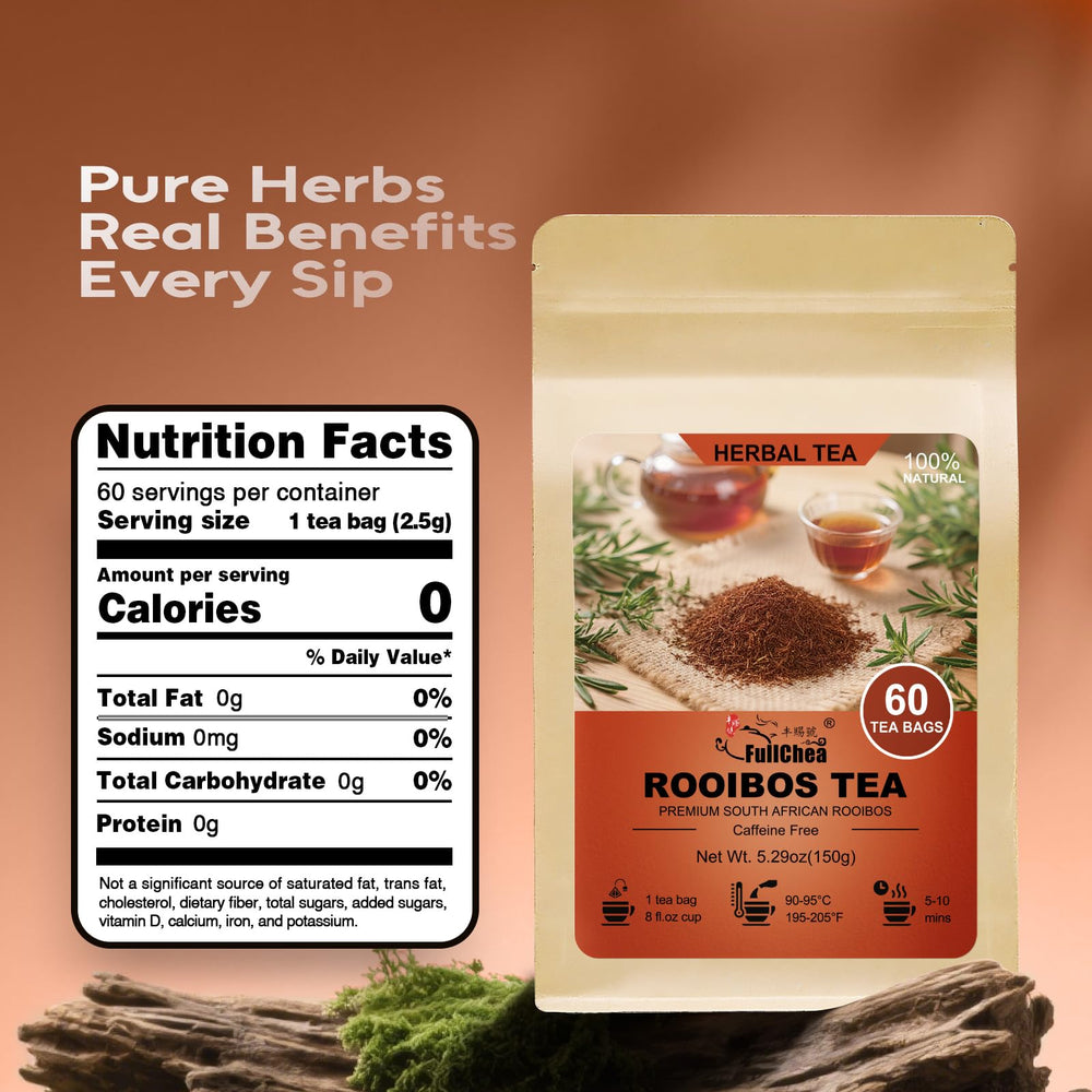 FullChea tea bag label and ultrasonic seal showing adhesive-free construction