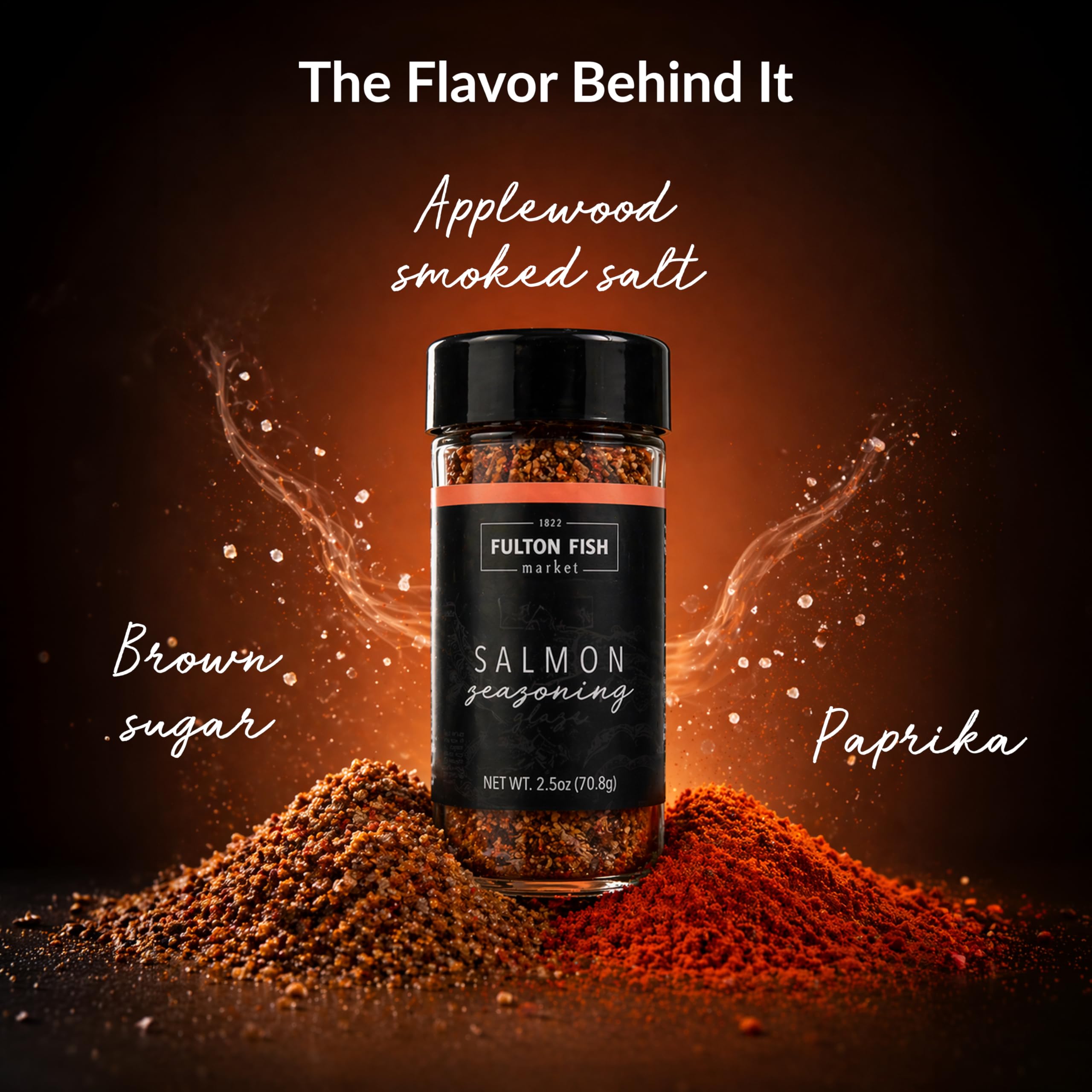 Fulton Fish Market spice mound highlighting color contrast and caramelizing potential