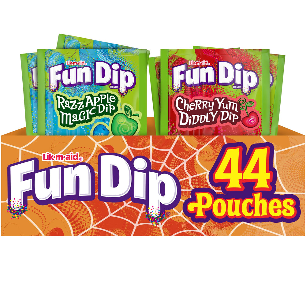 Fun Dip front packaging showing 44-count mix for quick party stocking