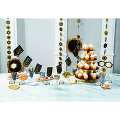 Fun Express mints in clear jar at reception candy bar, adds coordinated decorative touch