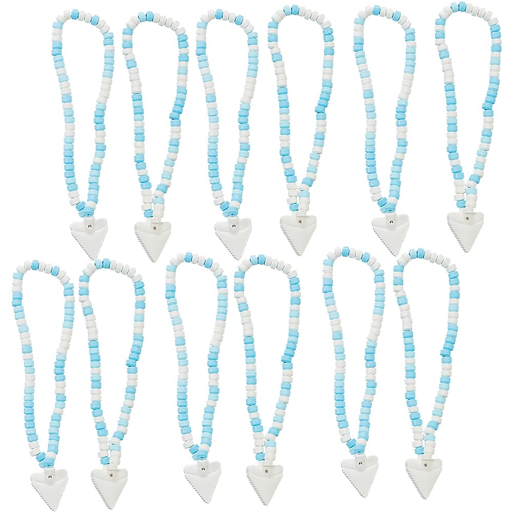 Fun Express front packaging showing 12 wrapped shark tooth necklaces and quick event convenience