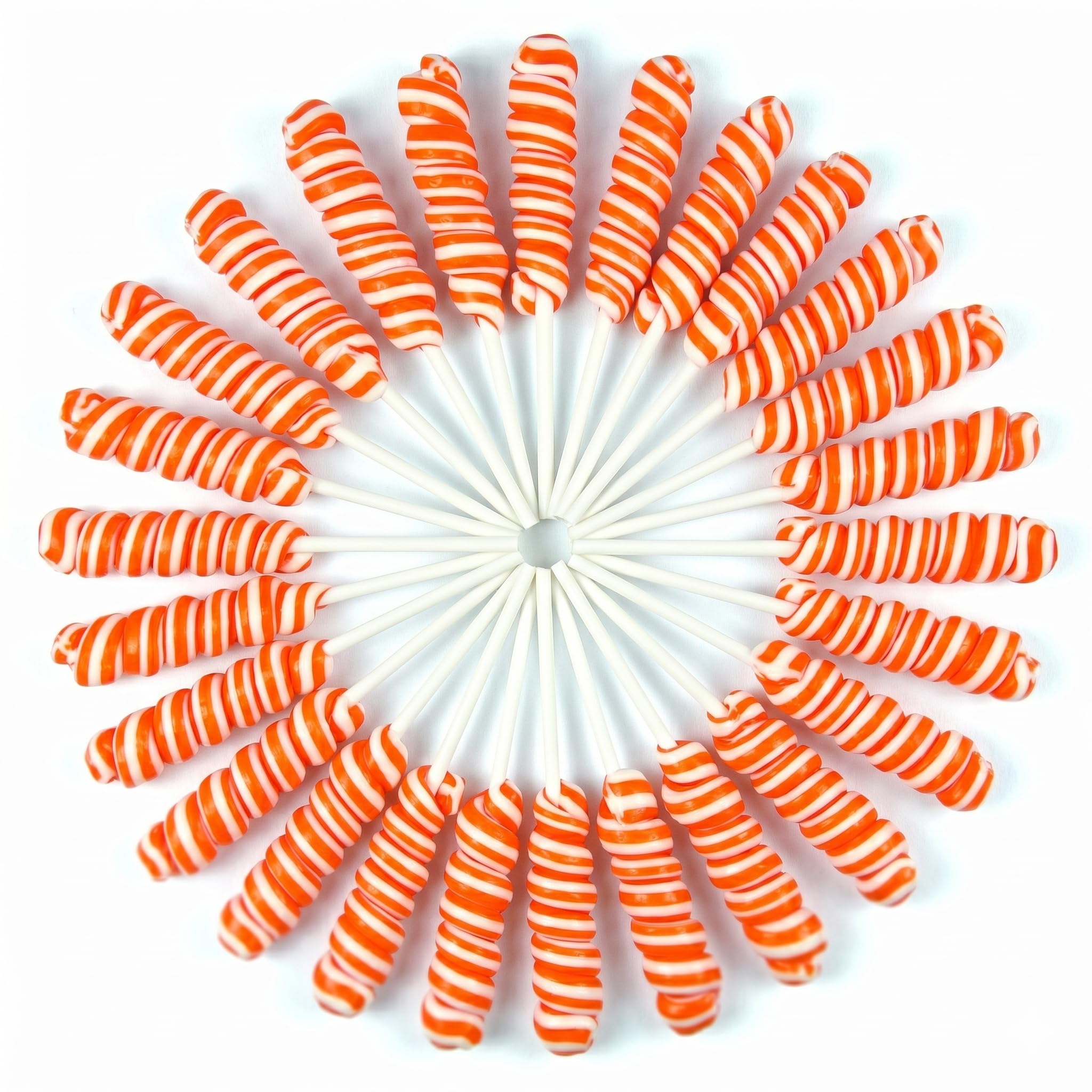 Fun Express front packaging showing 24-count orange lollipops, convenient bulk supply